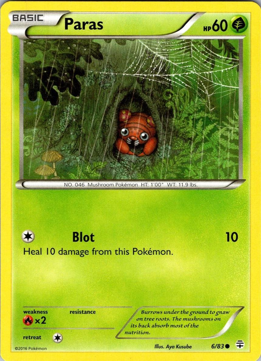 Paras 2016 Pokemon XY Generations