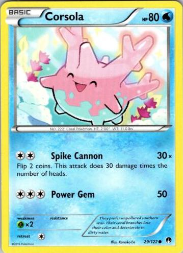Corsola 2016 Pokemon XY BREAKpoint