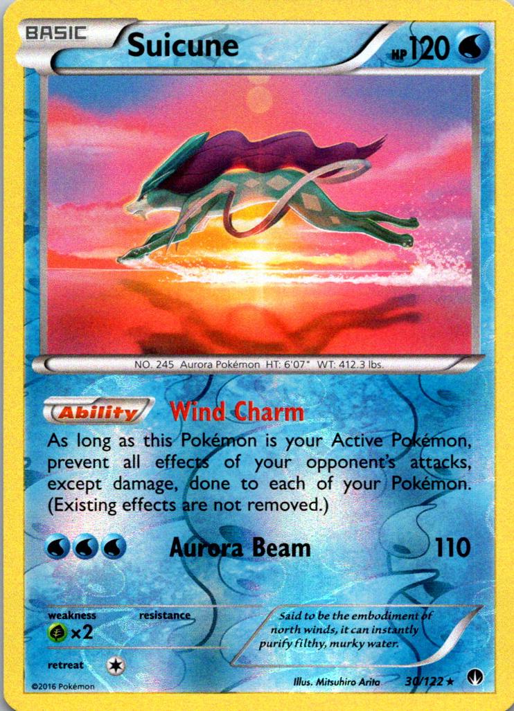 Suicune 2016 Pokemon XY BREAKpoint Reverse Holo