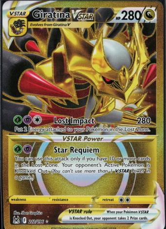 2022 Pokemon Lost Origin Full Art #212 Giratina front