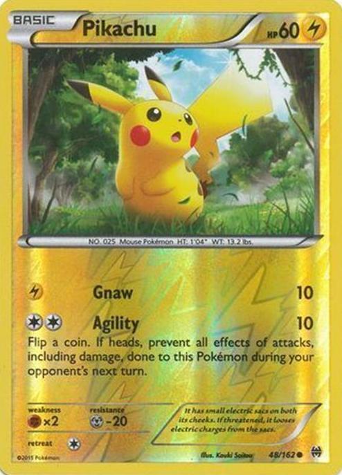 Pikachu 2015 Pokemon XY BREAKthrough Reverse Holo
