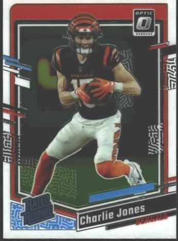 Charlie Jones 2023 Donruss Optic Football card