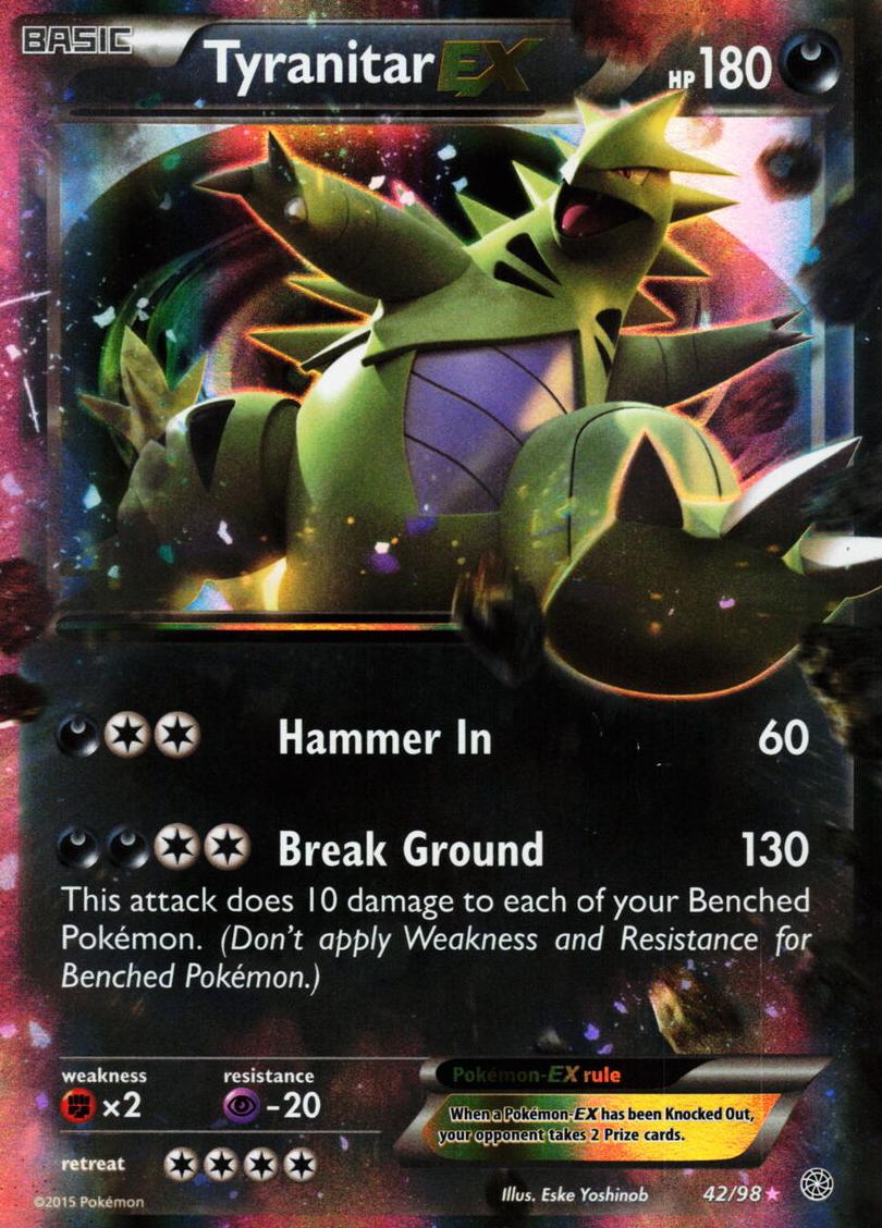 Tyranitar EX 2015 Pokemon XY Ancient Origins