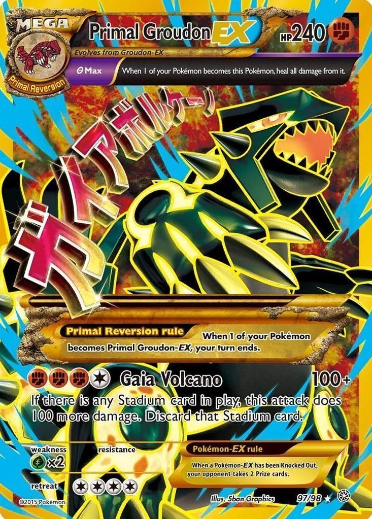 2015 Pokemon Ancientorigins ANCIENT ORIGINS #97 Primal Groudon front