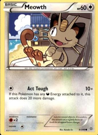 Meowth 2015 Pokemon XY Ancient Origins