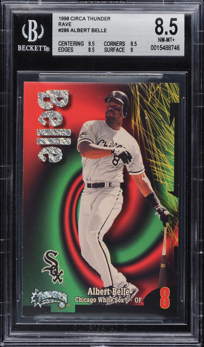 1998 Circa Thunder Baseball Rave Albert Belle #286 BGS 8