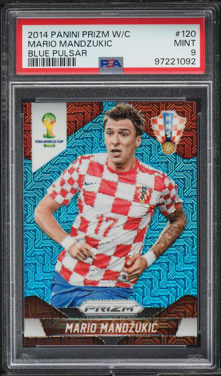 2014 Panini Prizm World Cup Mario Mandzukic [Blue Pulsar] #120 card