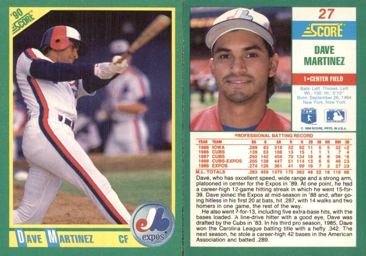 1990 Dave Martinez #27