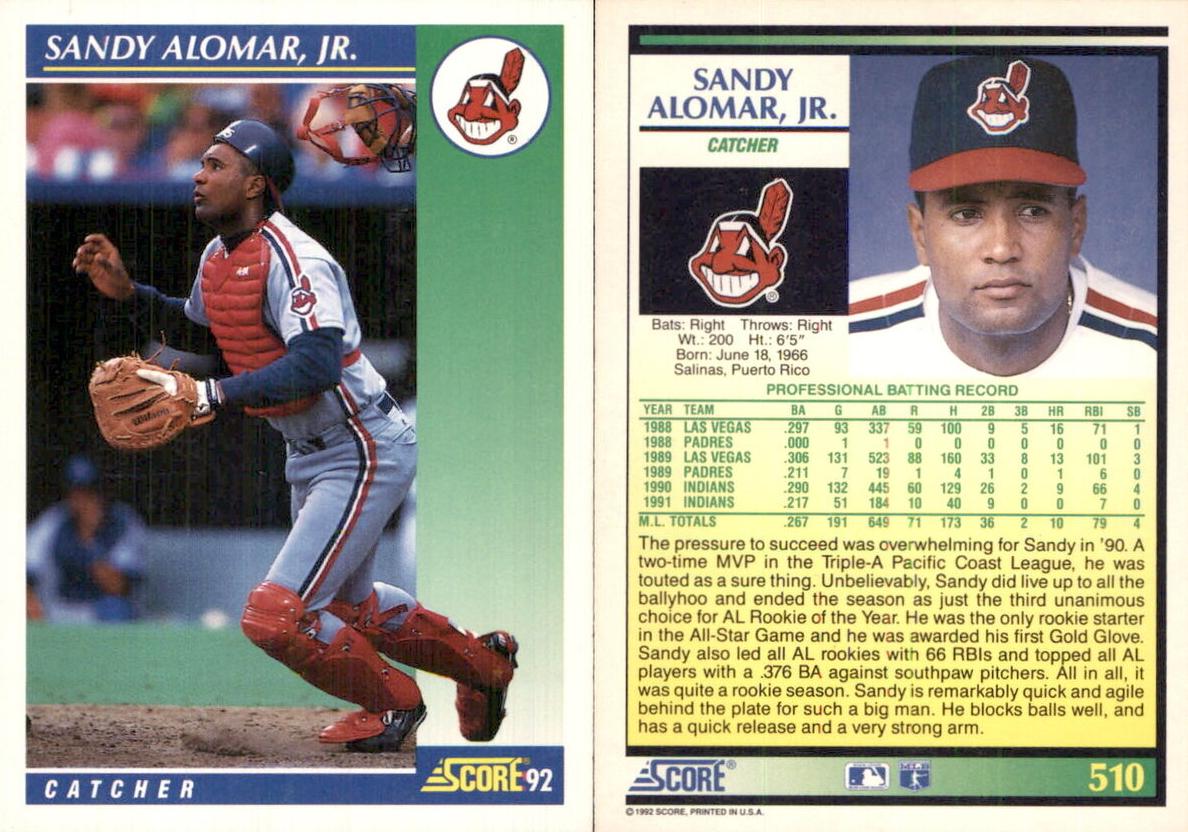 1992 Sandy Alomar Jr. #510