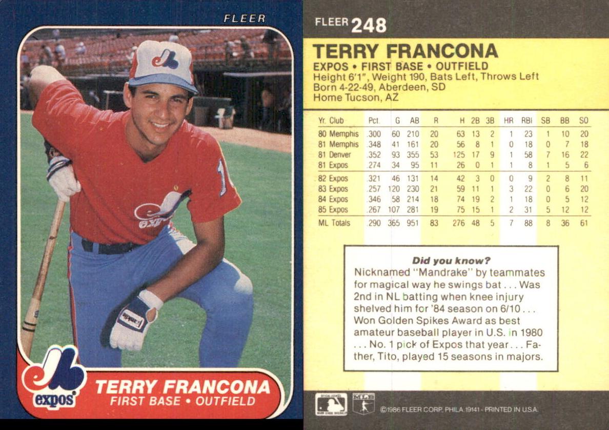 1986 Terry Francona #248