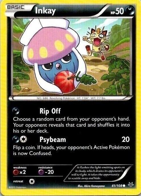 Inkay 2015 Pokemon XY Roaring Skies