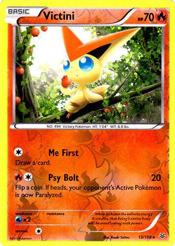 Victini 2015 Pokemon XY Roaring Skies Reverse Holo