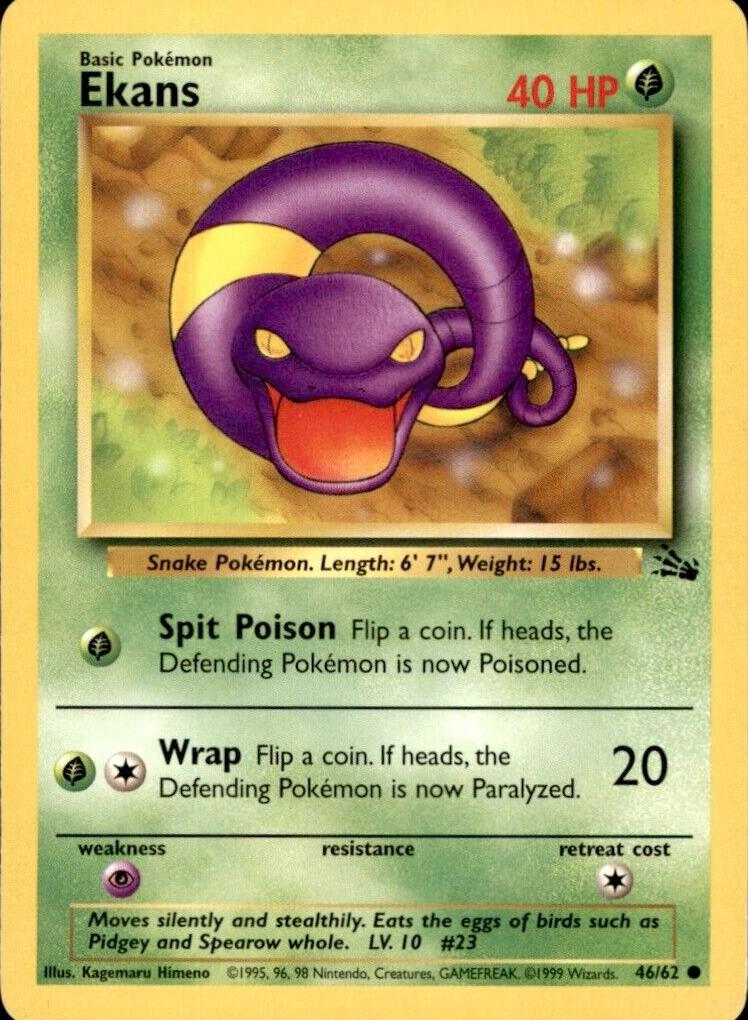 Ekans 1999 Pokemon Fossil