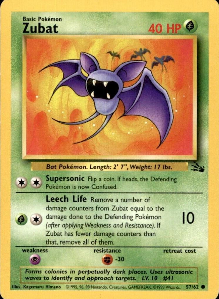 Zubat 1999 Pokemon Fossil