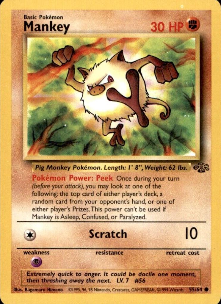 Mankey 1999 Pokemon Jungle