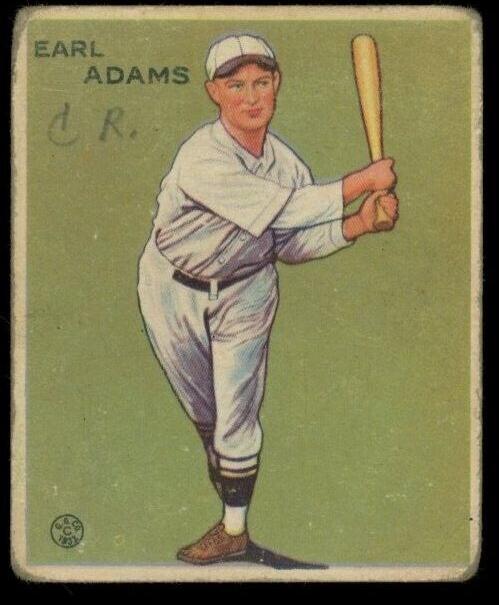 1933 R319 Goudey Earl Adams #213 card