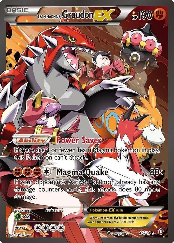 Team Magma's Groudon EX 2015 Pokemon XY Double Crisis