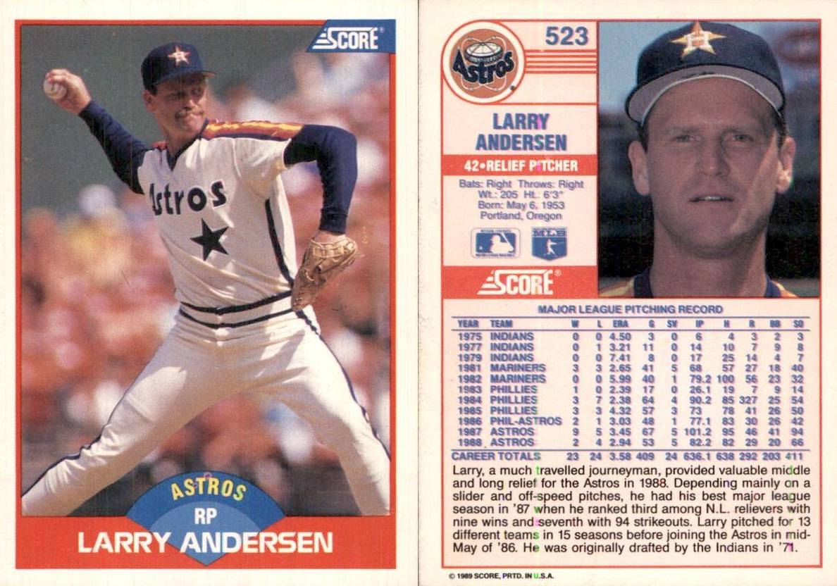 1989 Larry Andersen #523