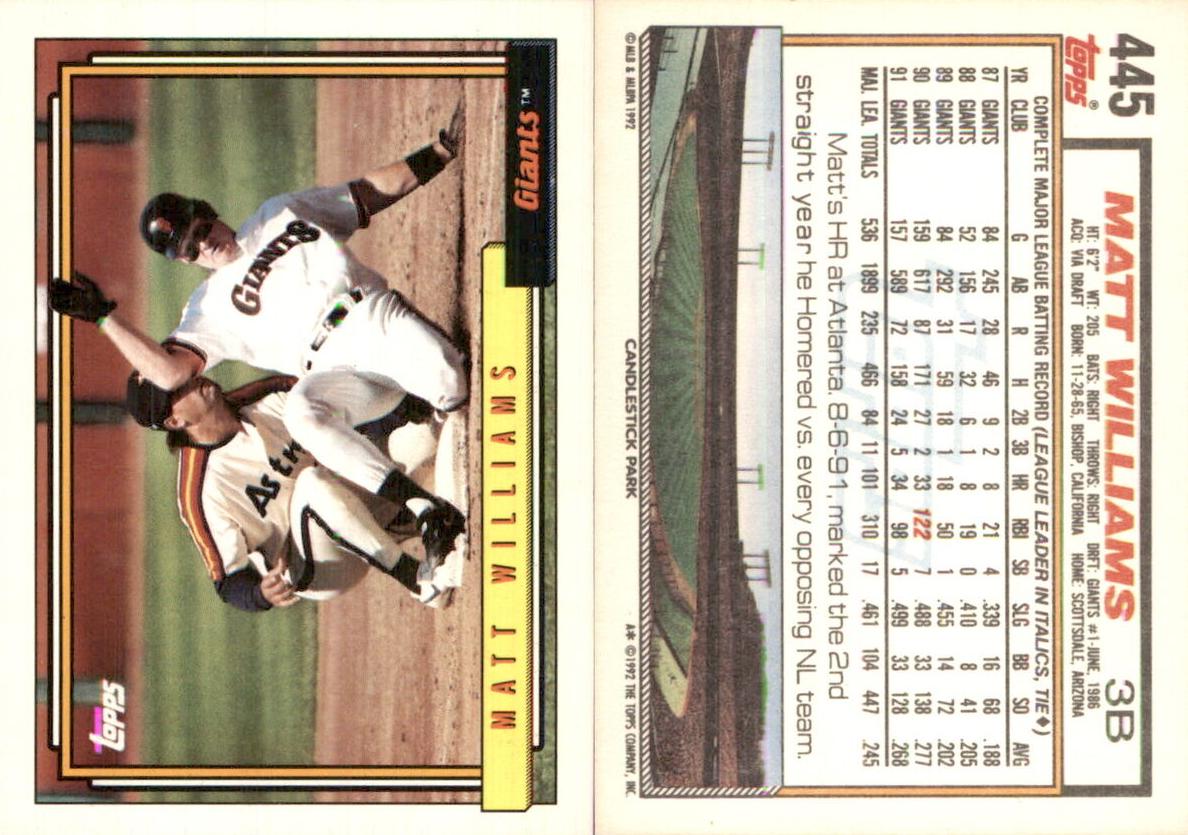 1992 Matt Williams #445
