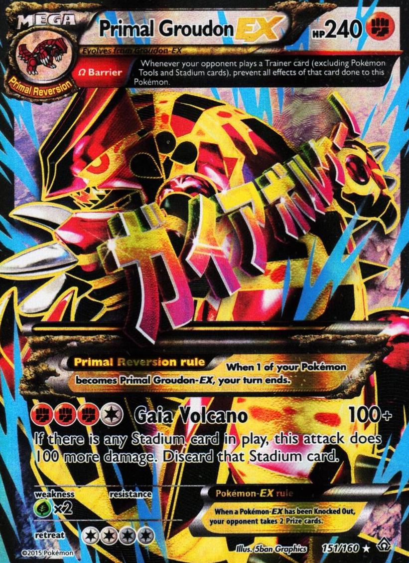 2015 Pokemon XY Primal Clash Full Art #151 Groudon front