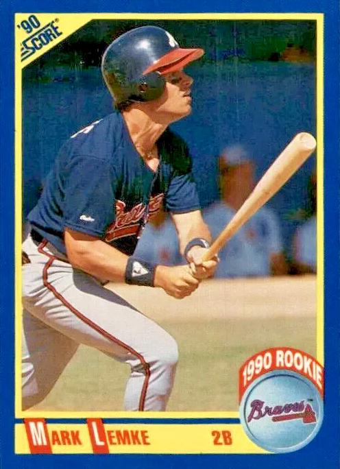 1990 Score Mark Lemke #593 card