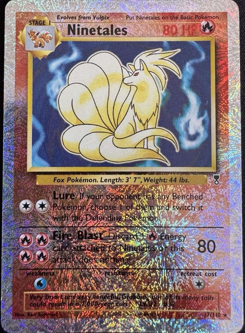 2002 Pokemon Reverse Holo #17 Ninetales front
