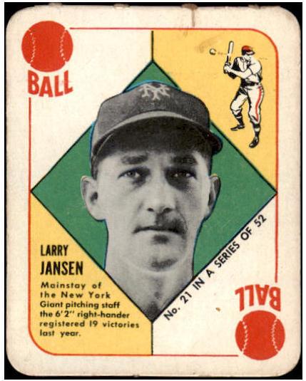1951 Larry Jansen #21