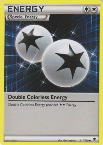 Double Colorless Energy 2014 Pokemon XY Phantom Forces
