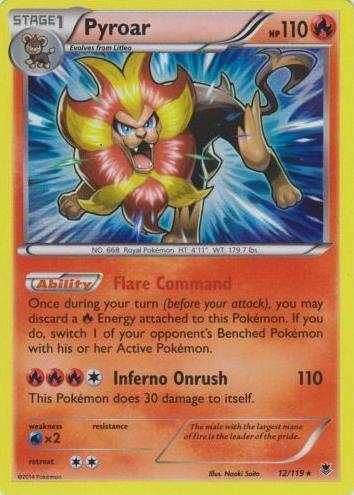 Pyroar Holo 2014 Pokemon XY Phantom Forces