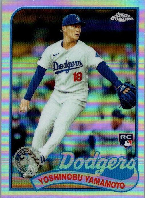 Yoshinobu Yamamoto 2024 Topps Chrome Update 1989 Topps Baseball