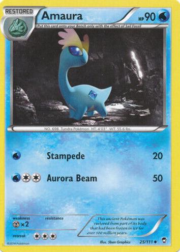 Amaura 2014 Pokemon XY Furious Fists