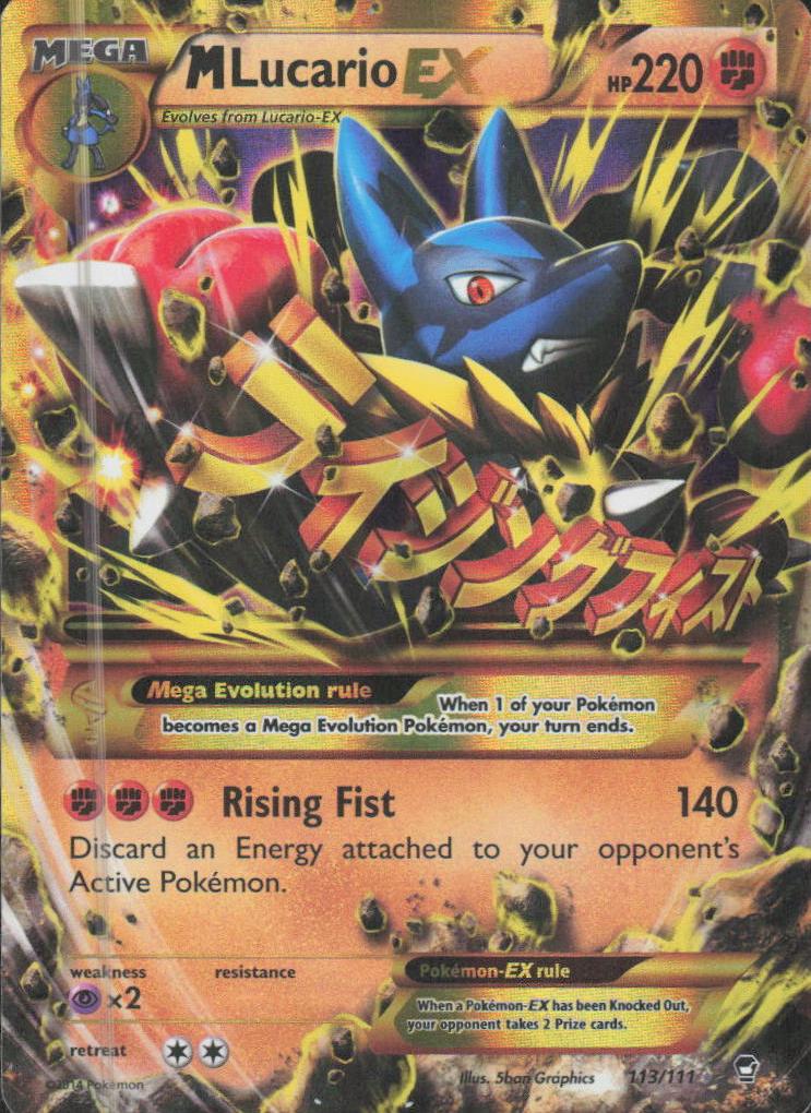 M Lucario EX 2014 Pokemon XY Furious Fists