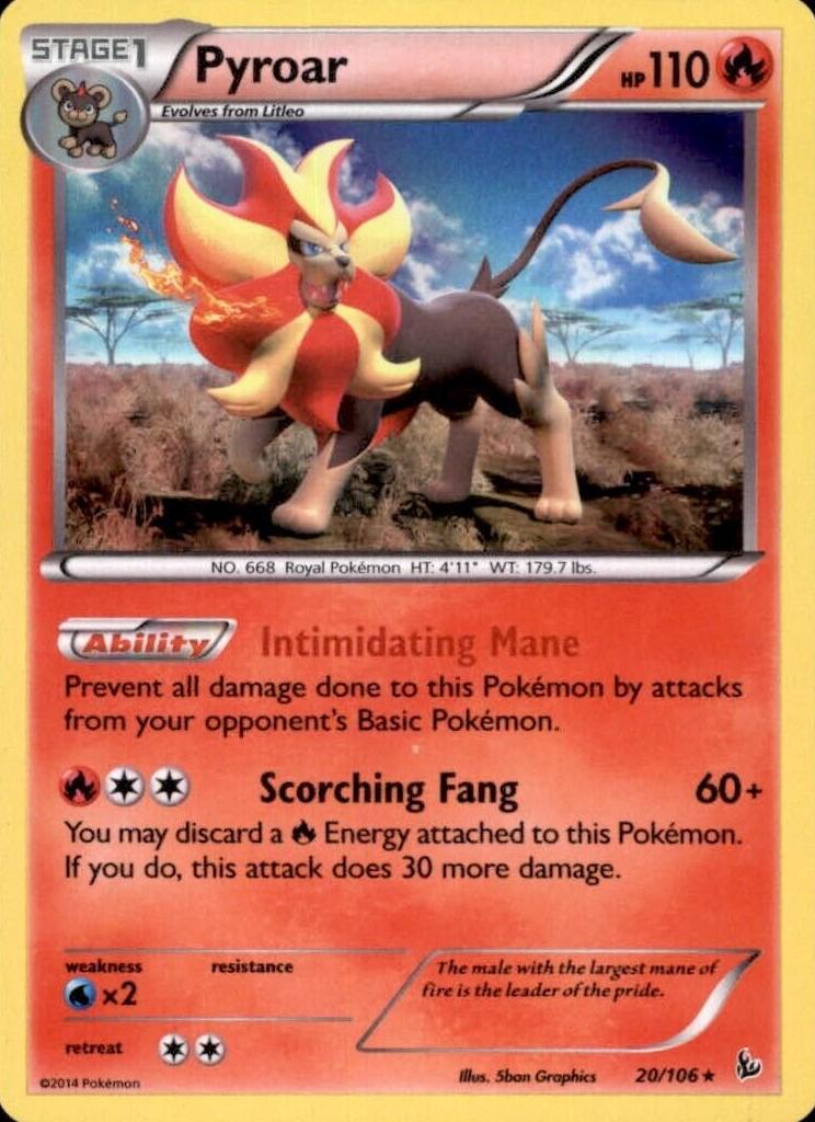 Pyroar Holo 2014 Pokemon XY Flashfire
