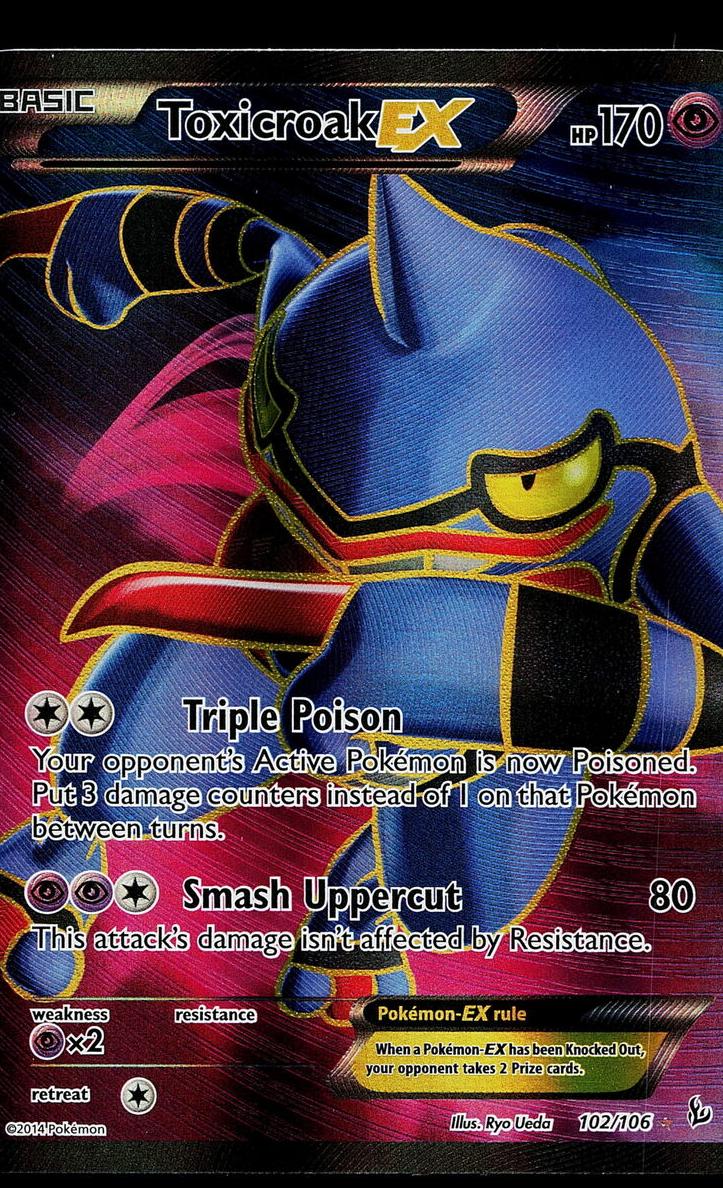 Toxicroak EX 2014 Pokemon XY Flashfire