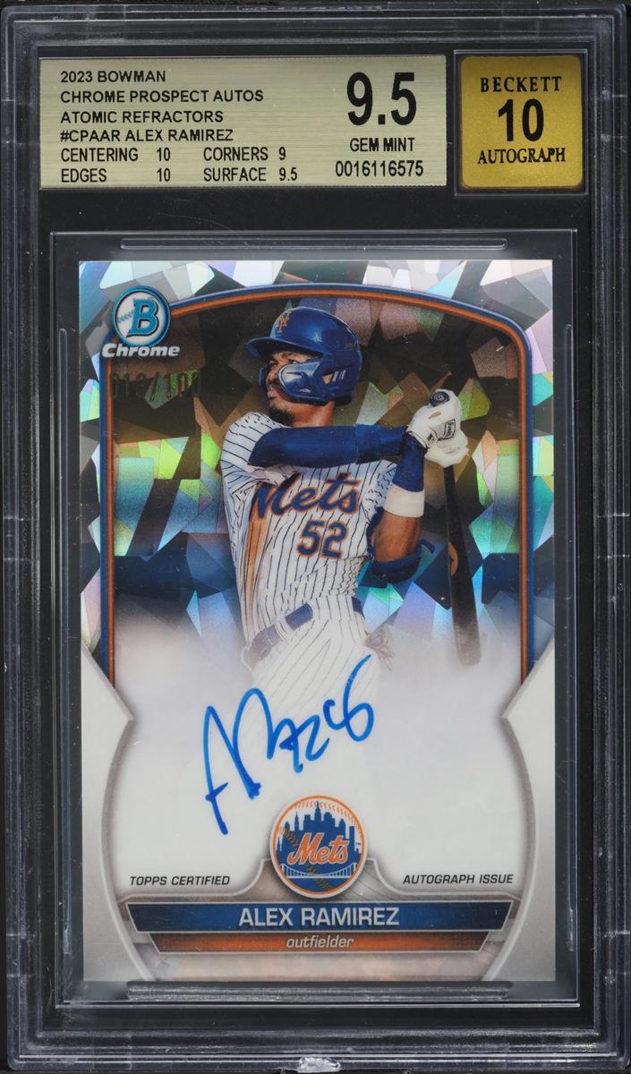2023 Bowman Chrome Prospects Baseball Atomic Alex Ramirez #CPA-AR SGC 9.5