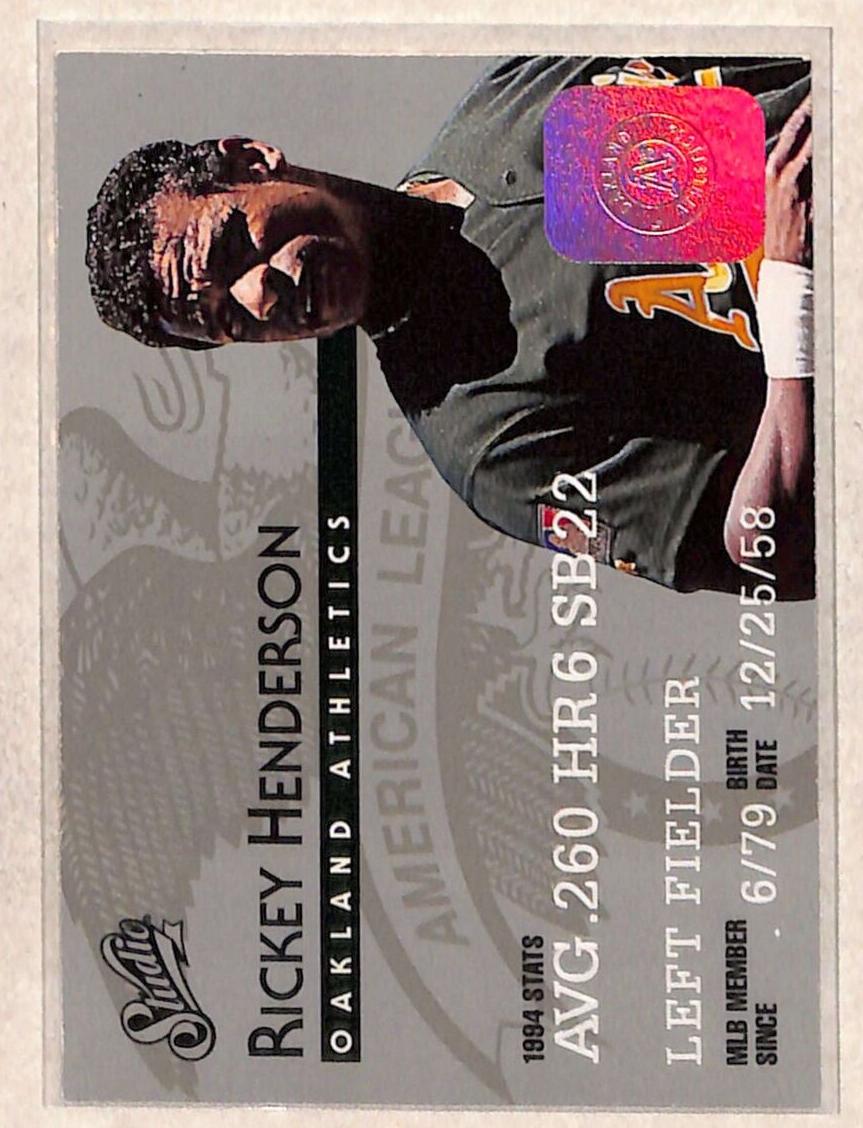 1995 Rickey Henderson #123
