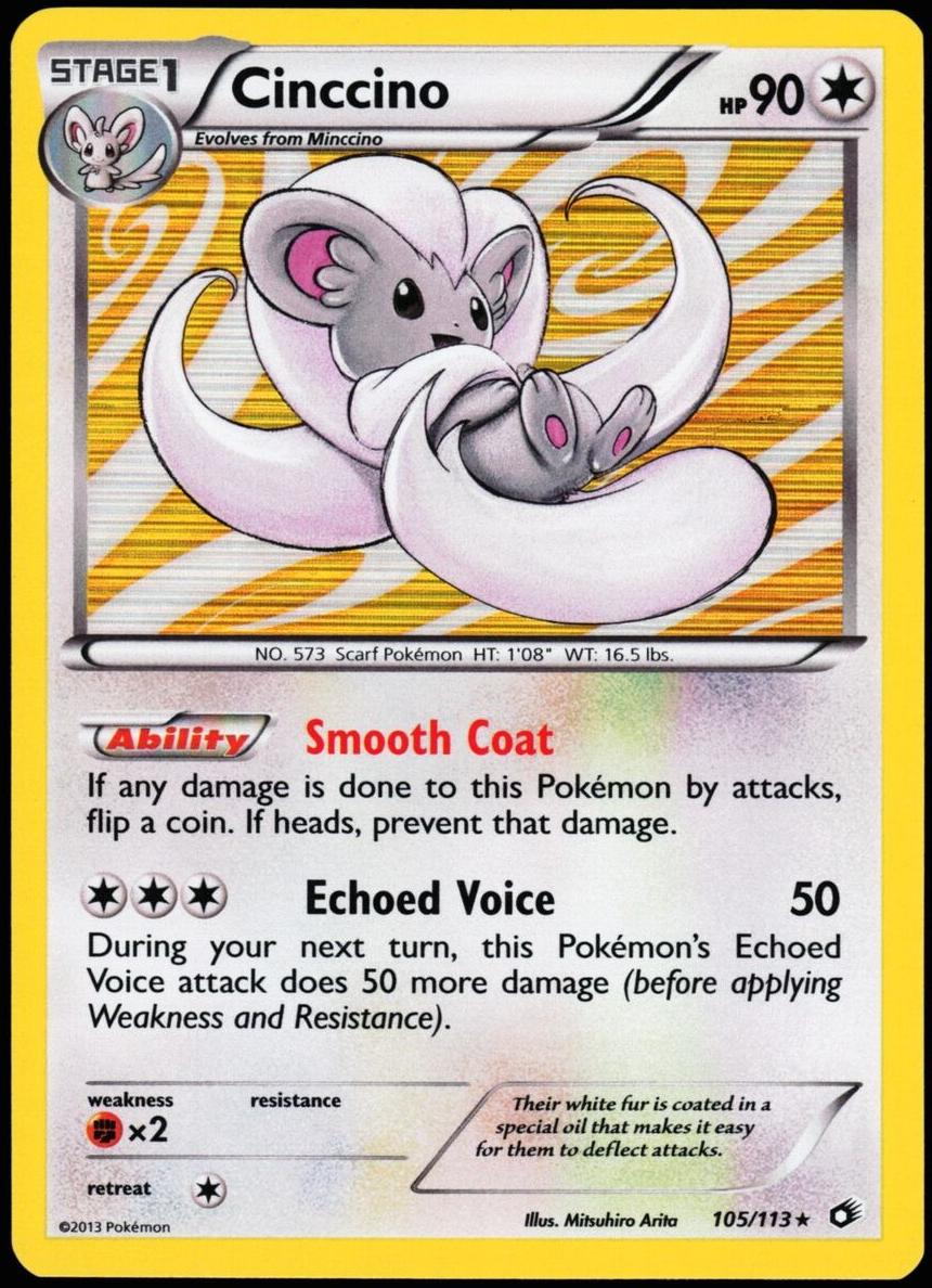 Cinccino 2013 Pokemon Black & White Legendary Treasures