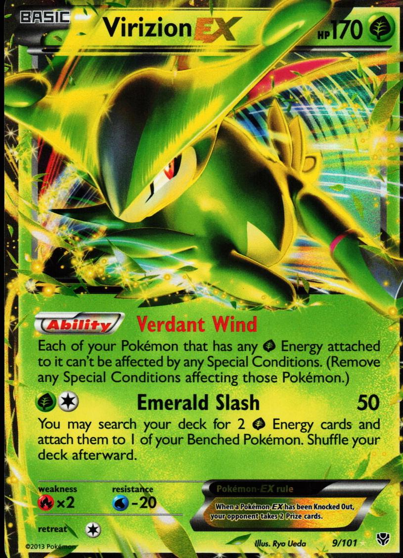 Virizion EX 2013 Pokemon Black & White Plasma Blast