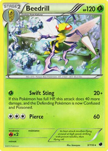 Beedrill 2013 Pokemon Black & White Plasma Freeze