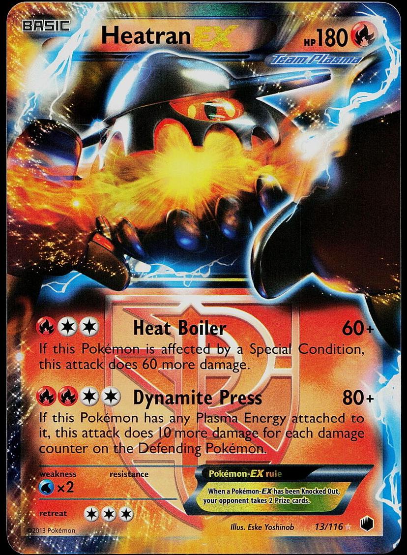 Heatran EX 2013 Pokemon Black & White Plasma Freeze
