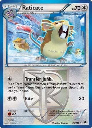 Raticate 2013 Pokemon Black & White Plasma Freeze