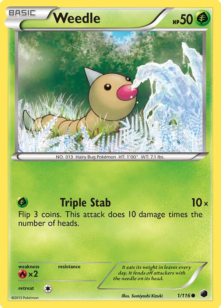 Weedle 2013 Pokemon Black & White Plasma Freeze
