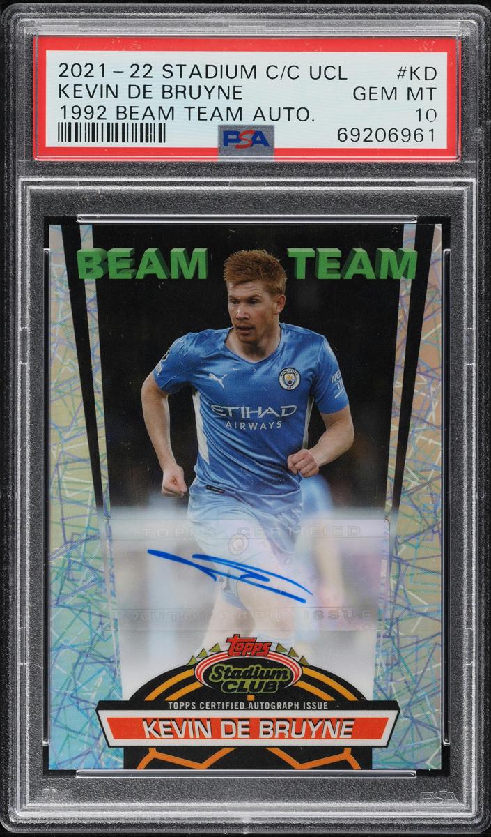 2021 Topps Stadium Club Chrome UEFA Champions League Kevin De Bruyne [Gold] #BTA-KD card