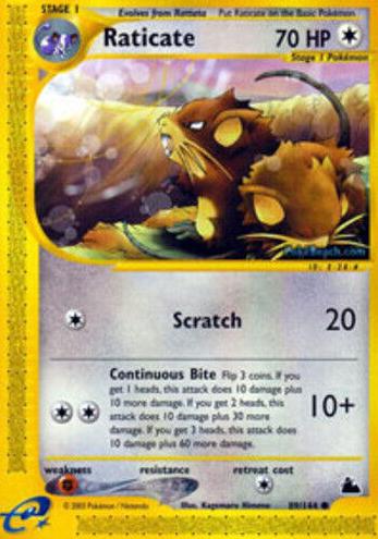 Raticate 2003 Pokemon Skyridge