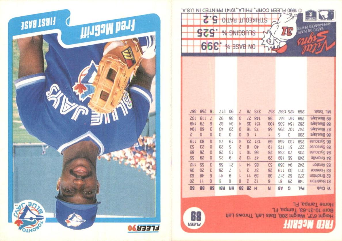 1990 Fred McGriff #89
