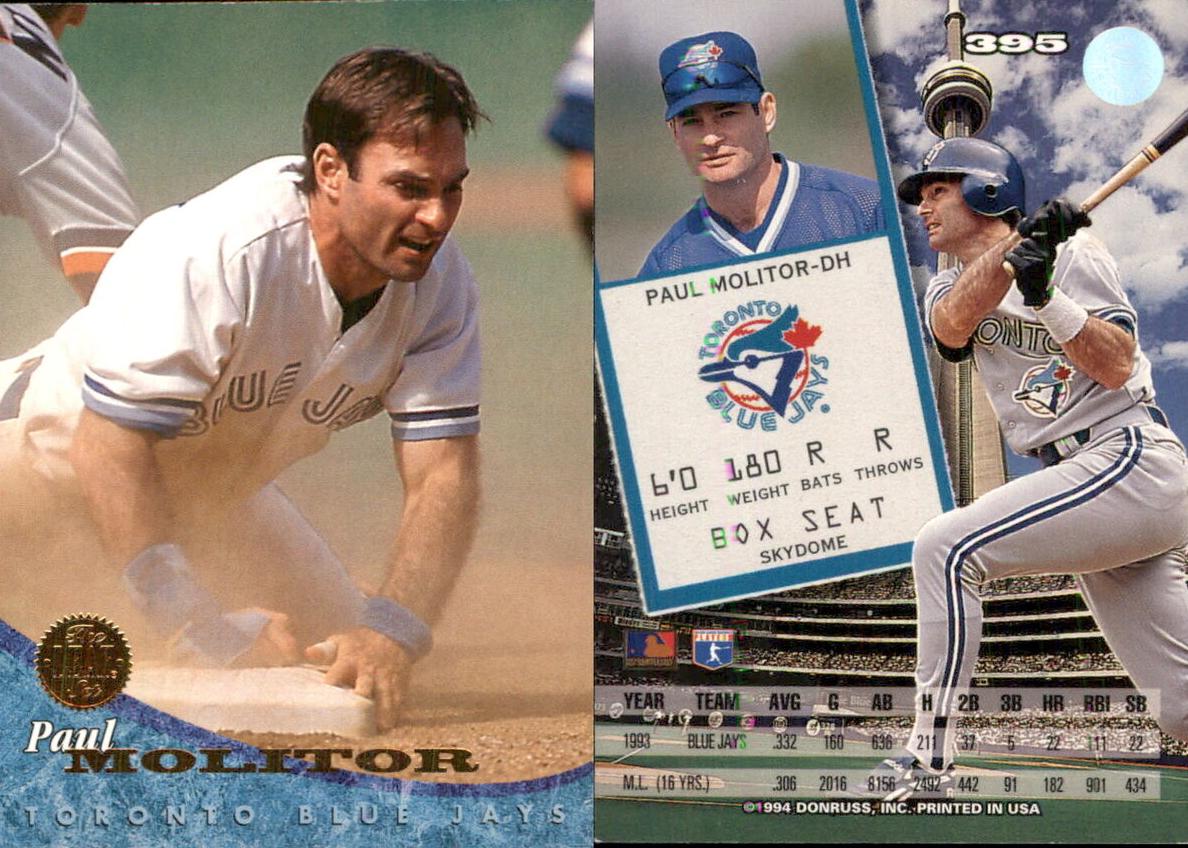 1994 Leaf Paul Molitor #395 card