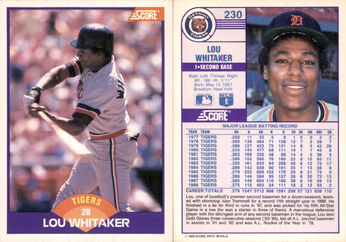 1989 Lou Whitaker #230