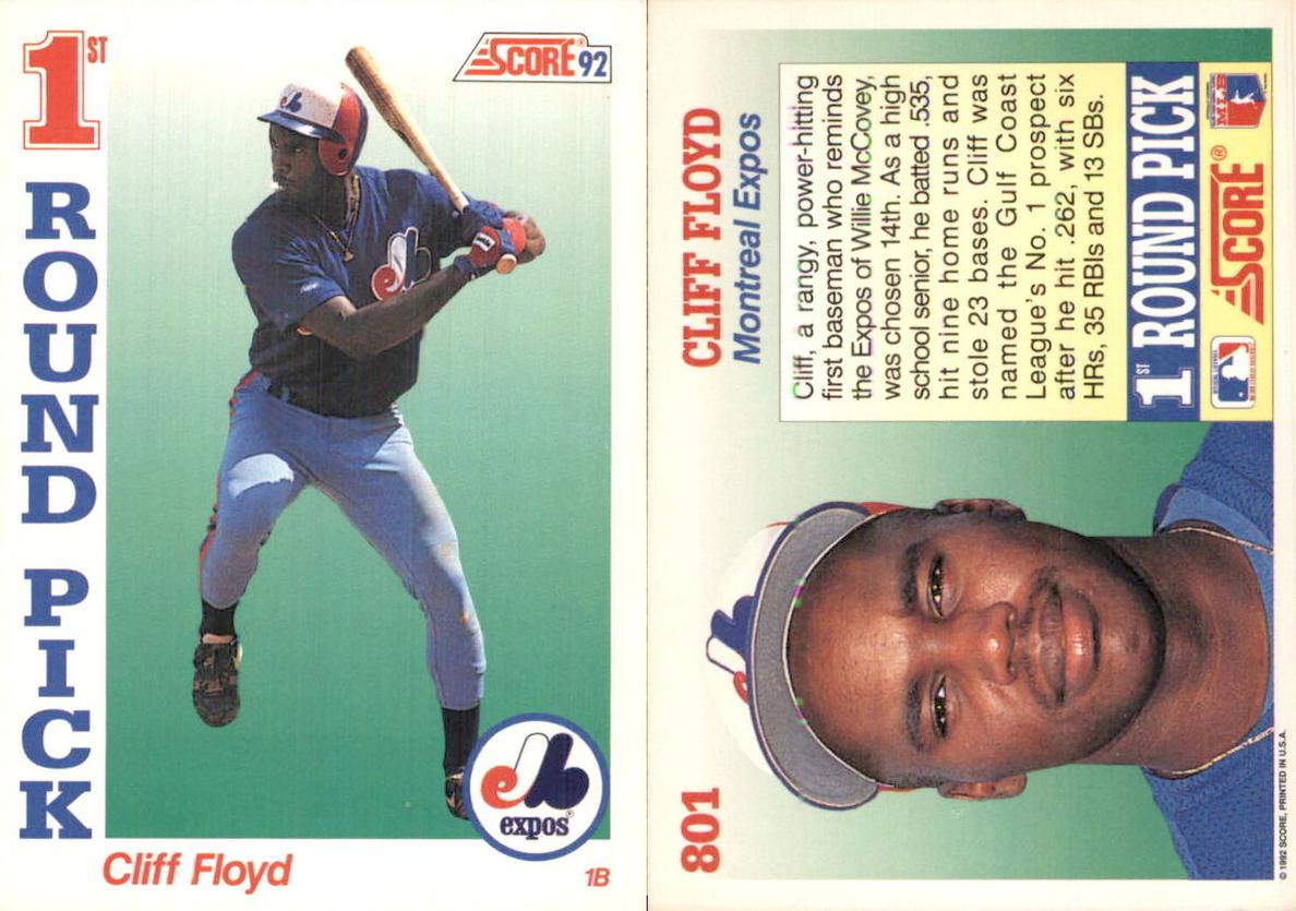 1992 Cliff Floyd #801
