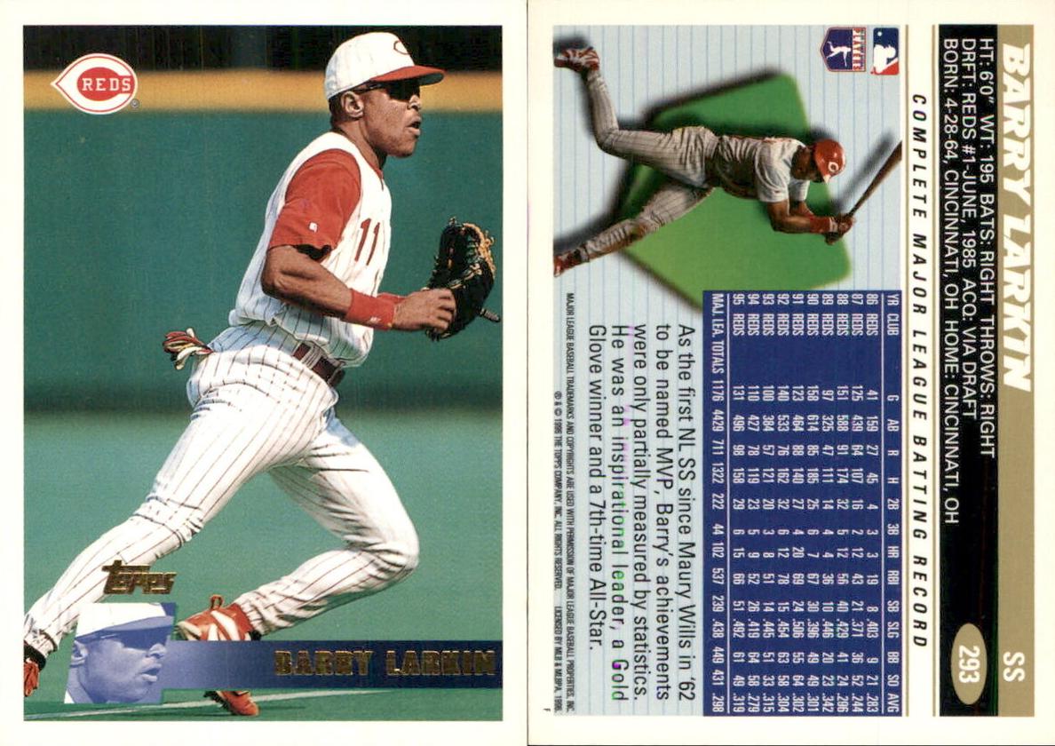 1996 Topps Barry Larkin #293 card