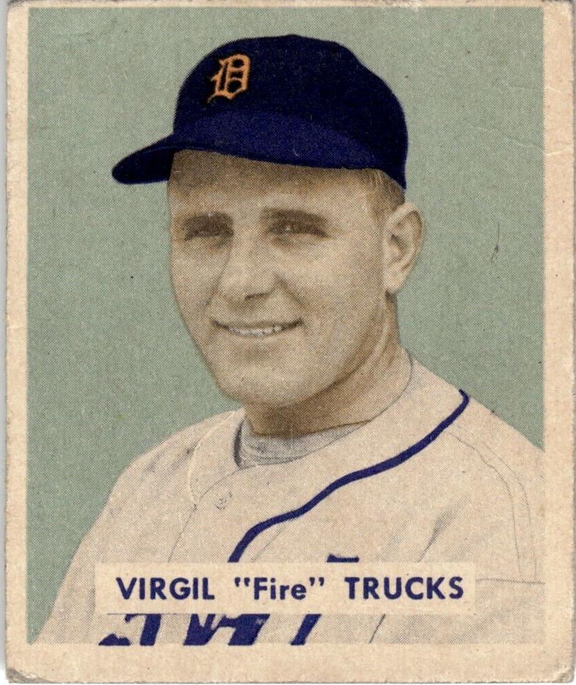 1949 Bowman Virgil Trucks #219 card